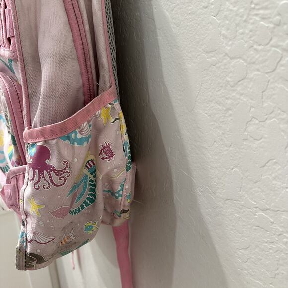 Pottery Barn Kids Pink Mermaids Mackenzie Large Backpack - Picture 6 of 10